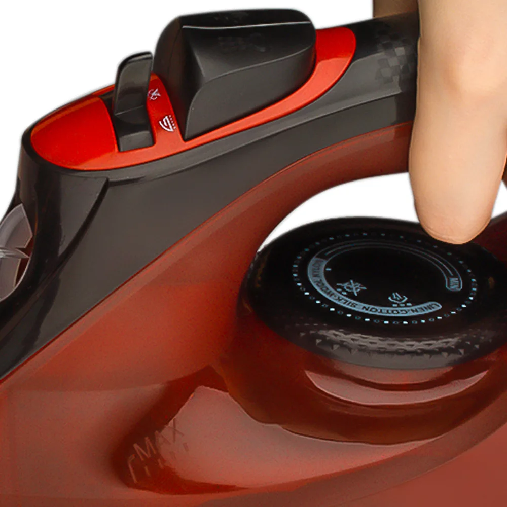 مكواة بخار 2200 وات مع قاعدة سيراميك - بخار عمودي قابل للتعديل ومضاد للتكلس ومضاد للتنقيط وبخار طويل الأمد لجميع الأقمشة