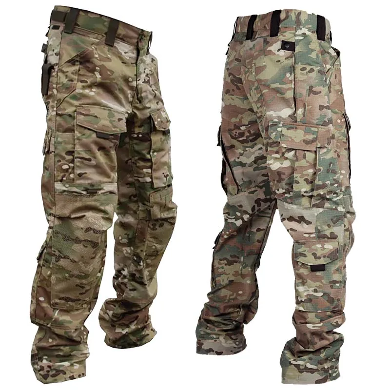 Pantalones tácticos hombre secado rápido cargo ripstop con bolsillos - imagen 2