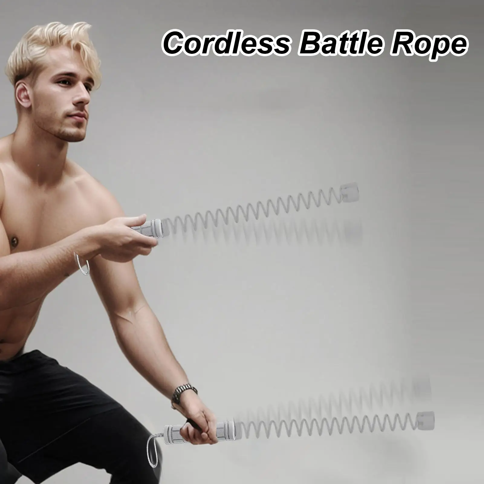 Cuerda de entrenamiento, equipo para quemar grasa, 2 piezas, entrenamiento Cardio, cuerdas de batalla inalámbricas para gimnasio HIIT al aire libre, MMA, calistenia en el hogar