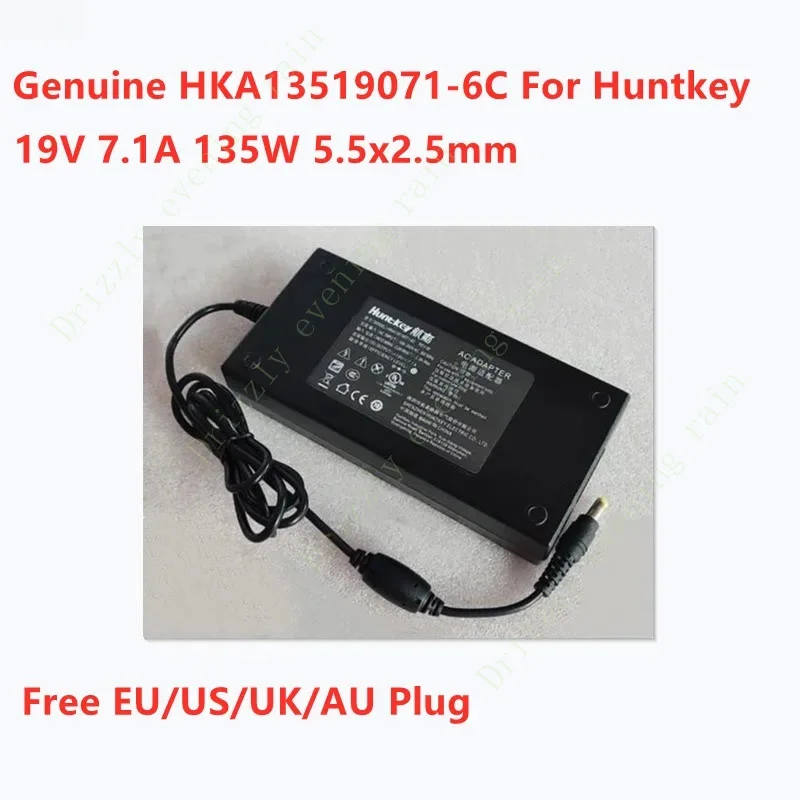 Genuine for Huntkey HKA13519071-6C 19v 7.1a 135W 5.5x2.5mm AC adapter for laptop power supply charger