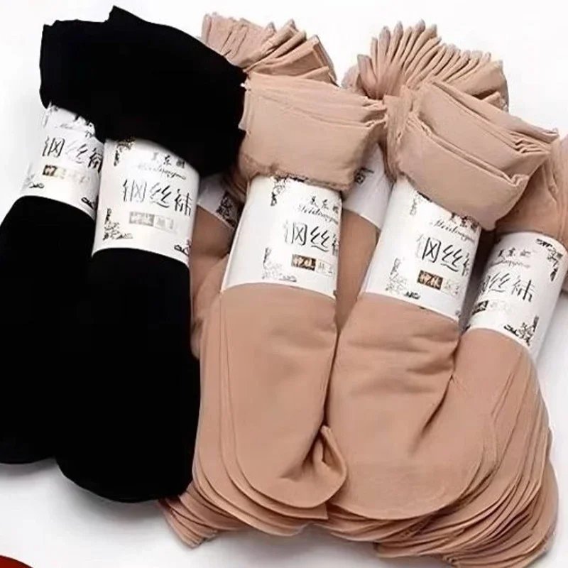 Transparent Soft Spring Summer Ultrathin Breathable Elastic Crystal Silk Women Sock Casual Lightweight Female Fashion Boat Socks image 6