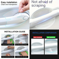 Car Door Bowl Handle Invisible Protective Sticker Auto For Aston Martin DBX Vantage DB11 DBS Superleggera Valkyrie Rapide Vanqui