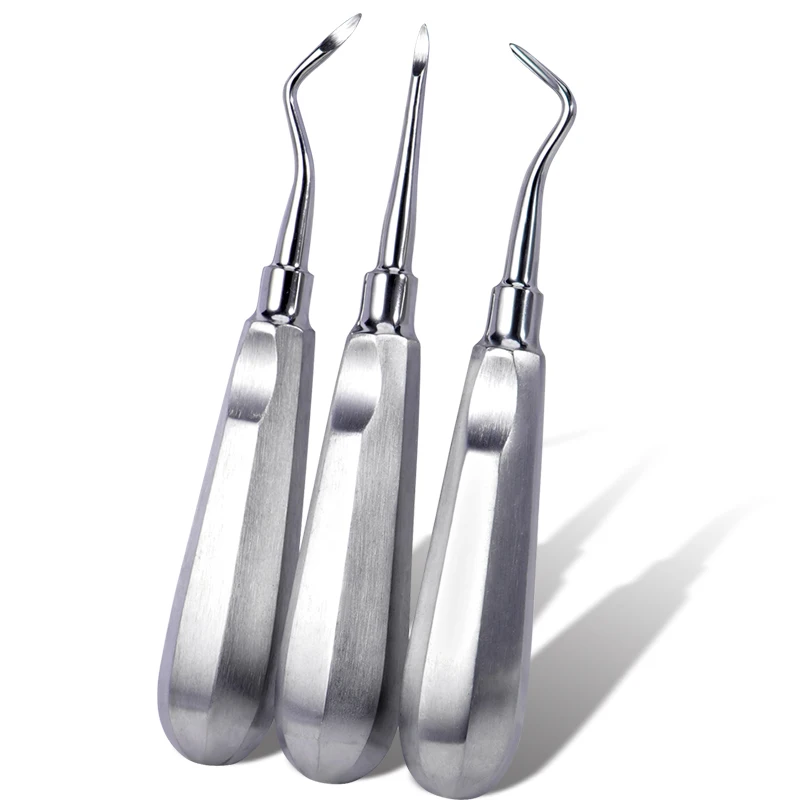 1pc Curved Root Lift Elevator Dental Extraction Tooth Extracting Forceps Stainless Steel Dental Implant Instrument