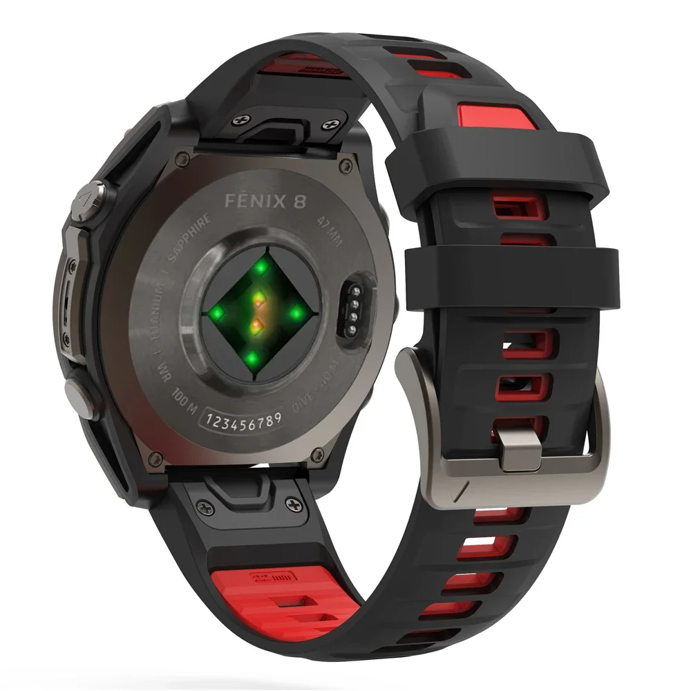 22 26mm Original QuickFit Strap for Garmin Fenix 8 E 7X 7 6X 6 Pro 5X Plus 3HR Bracelet Epix Gen 2 Enduro 3 Tactix Silicone Band image 5