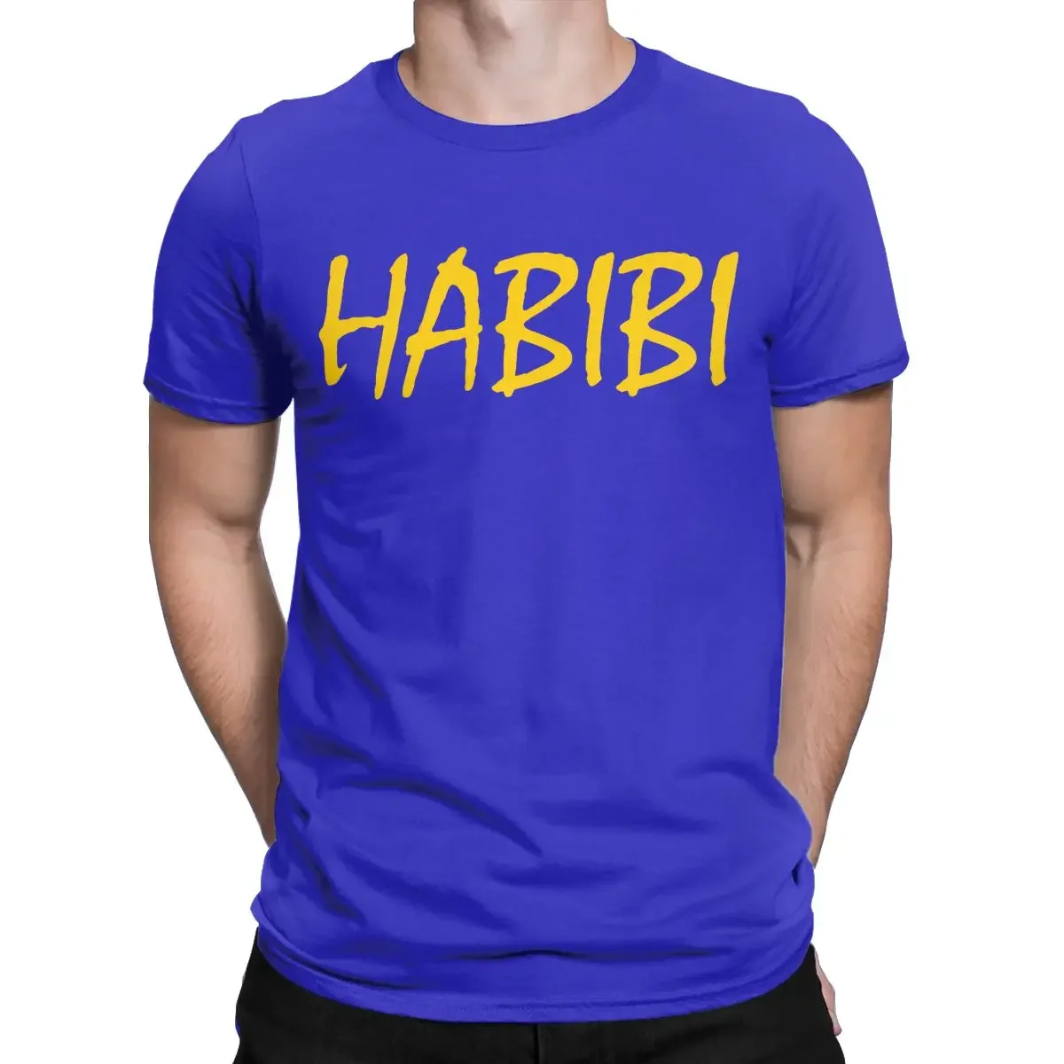 Casual Habibi Arabic Love T-Shirt for Men Round Neck Pure Cotton T Shirts Short  Sleeve Tees Printed  Clothing Short Sleeve