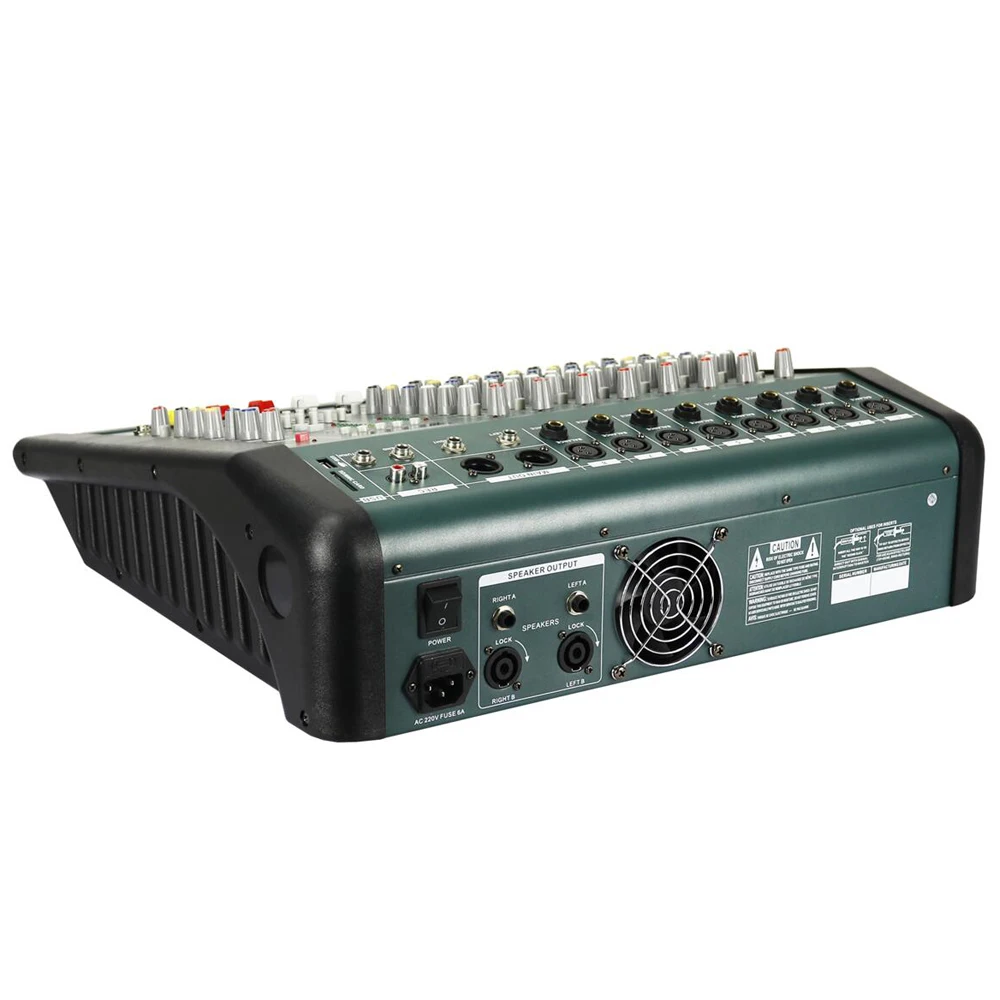 MiCWL 6 قنوات 1200 واط مكبر كهربائي خلط وحدة التحكم خلاط بلوتوث سجل DSP تأثير 2x600 واط المهنية USB ميكروفون خلاط