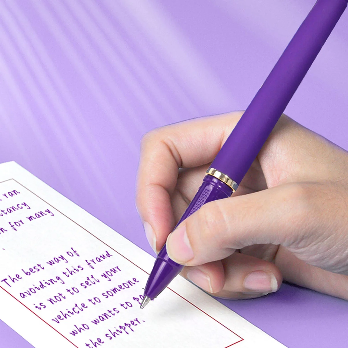 3/6/12pcs Creative Purple Gel Pen 0.7mm Smooth Writing Student Art Drawing Pen for School and Office Use