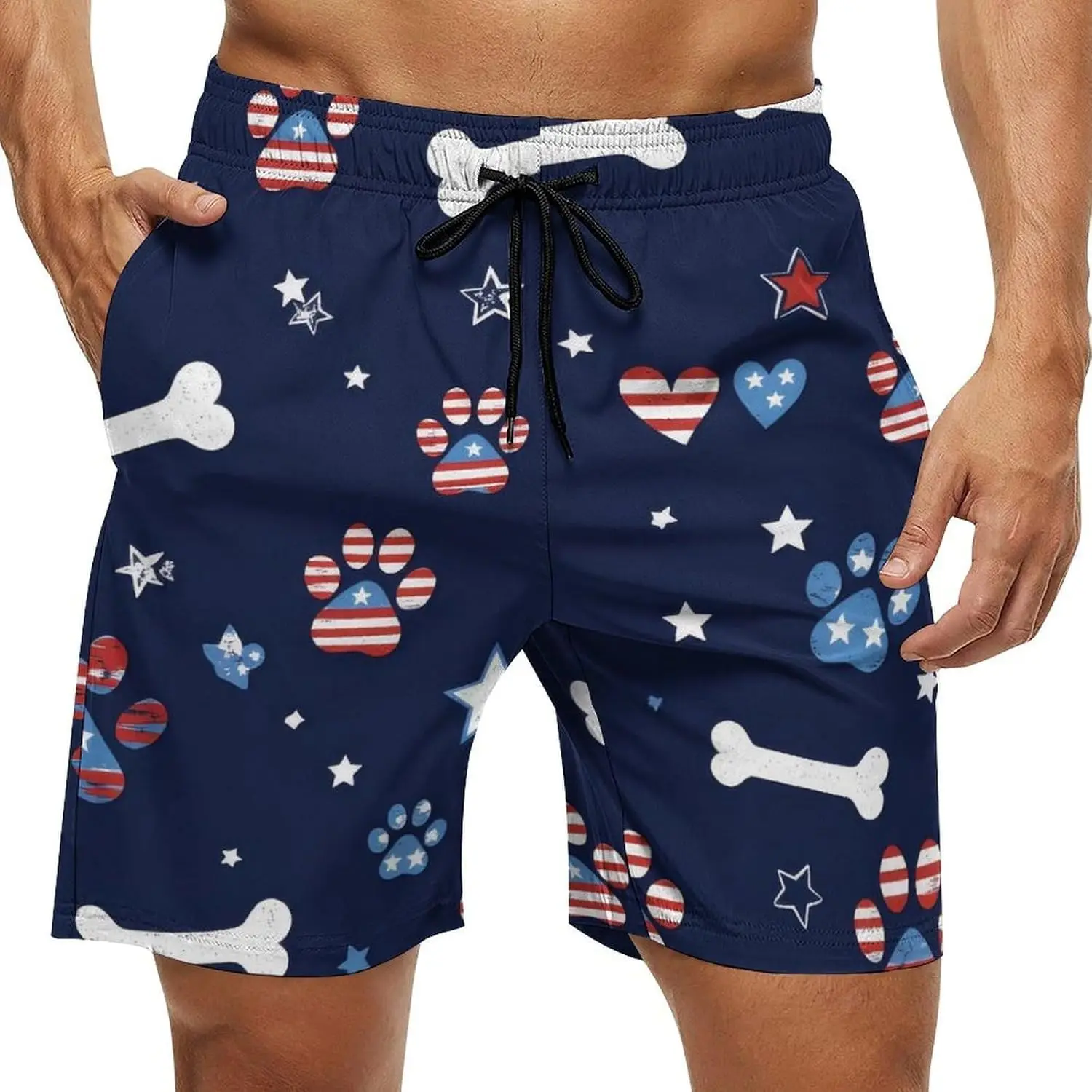 Mens Trunks 3D Realistic Quick Dry Mesh Lining Holiday Party Beach Board Shorts