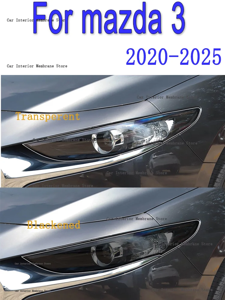 

Для Mazda 3 (2020-2025) автомобильная внешняя фара, защита от царапин, передняя лампа, тонировочная защитная пленка, аксессуары для ремонта
