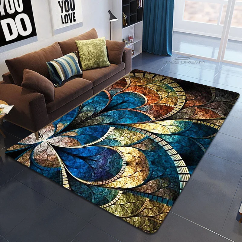 Abstract Art Floral Patterns Decorative Carpte Personalised Bedroom Floor Pad Can Customize Rug Living Room Cushion Door Pad