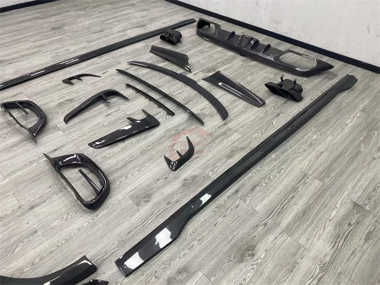 For Mercedes-Benz W223 Maybach S480 S580 S680 Upgrade M Style Carbon Fiber Front Lip Side Skirt Diffuser Rear Spoiler air Vent