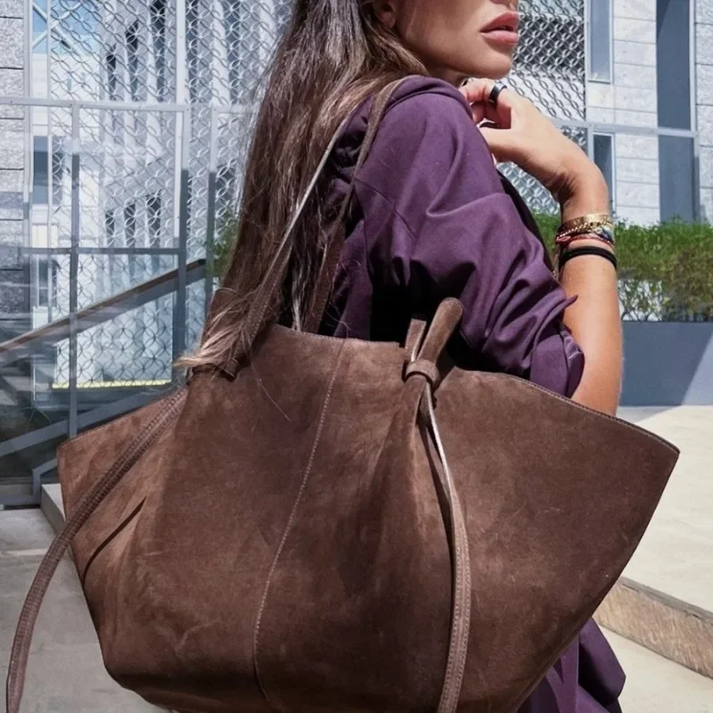 Custom Name Initials Large Capacity Faux Suede Tote Bags For Women Luxury Designer Handbags Purses 2024 New In Underarm Shoulder