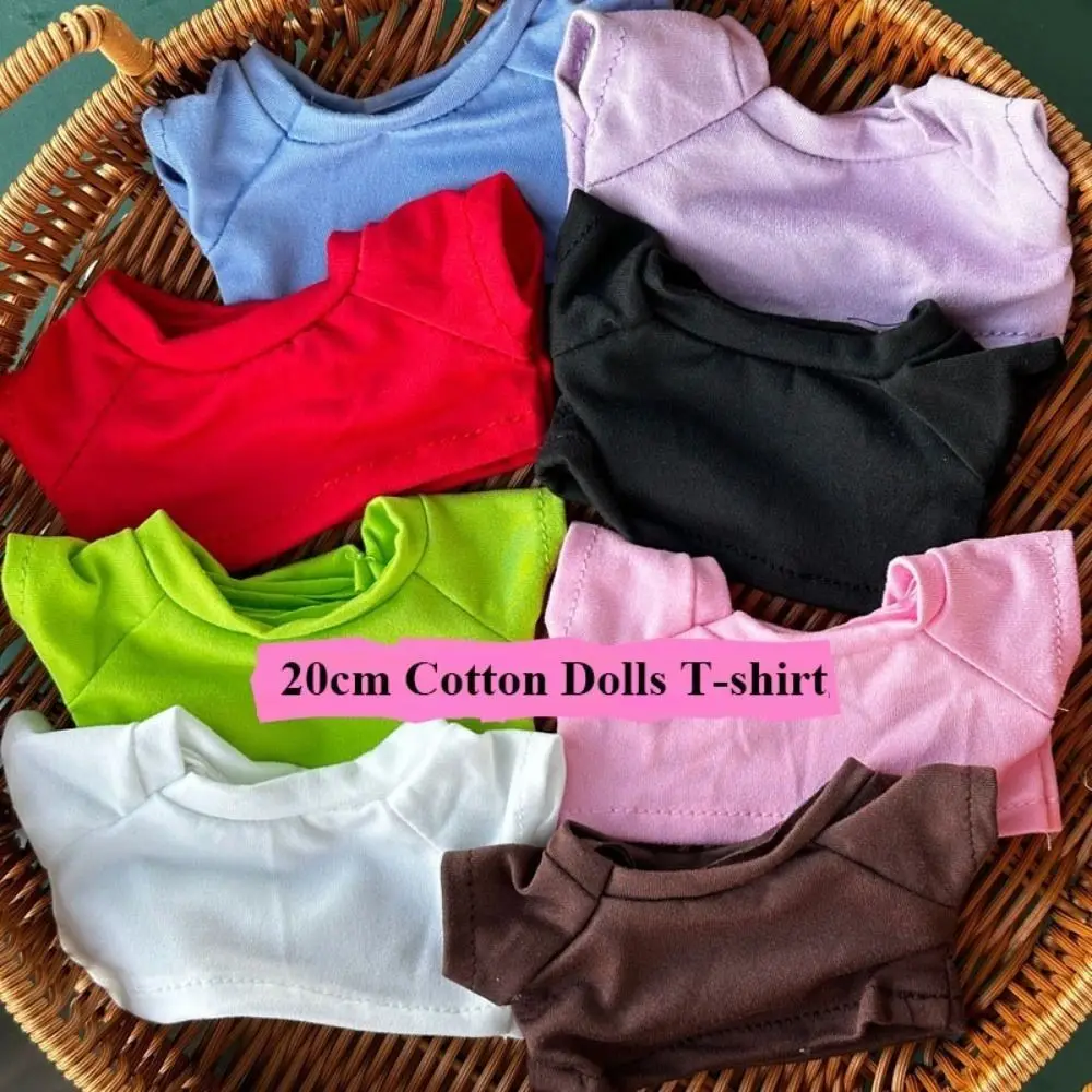 10/15/20cm Cotton Doll Clothes Hoodies T-shirt Mini Clothes For 20cm Cotton Stuffed Dolls Toys Idol Doll Outfit T-shirt Sweaters