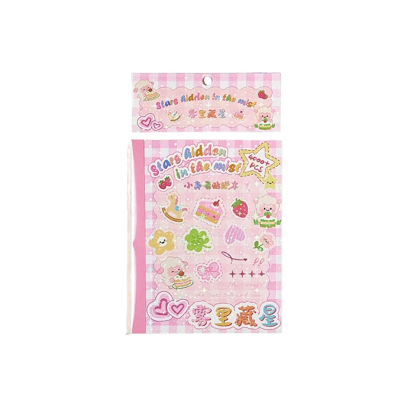 Mini Die-Cut Sticker Book for Journal Cute Cartoon Decorative Scrapbook Stickers DIY Decor Phone Case Nail Stickers Kids Gift view 5
