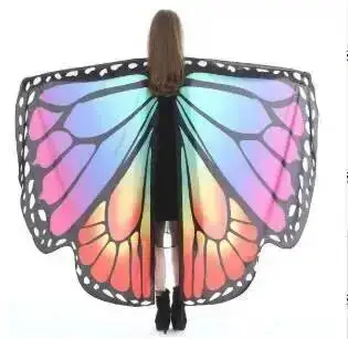 Chal De Alas De Mariposa Con Máscara | Disfraz De Tela Suave De 150 Cm | Ideal Para Carnaval, Halloween Y Cosplay