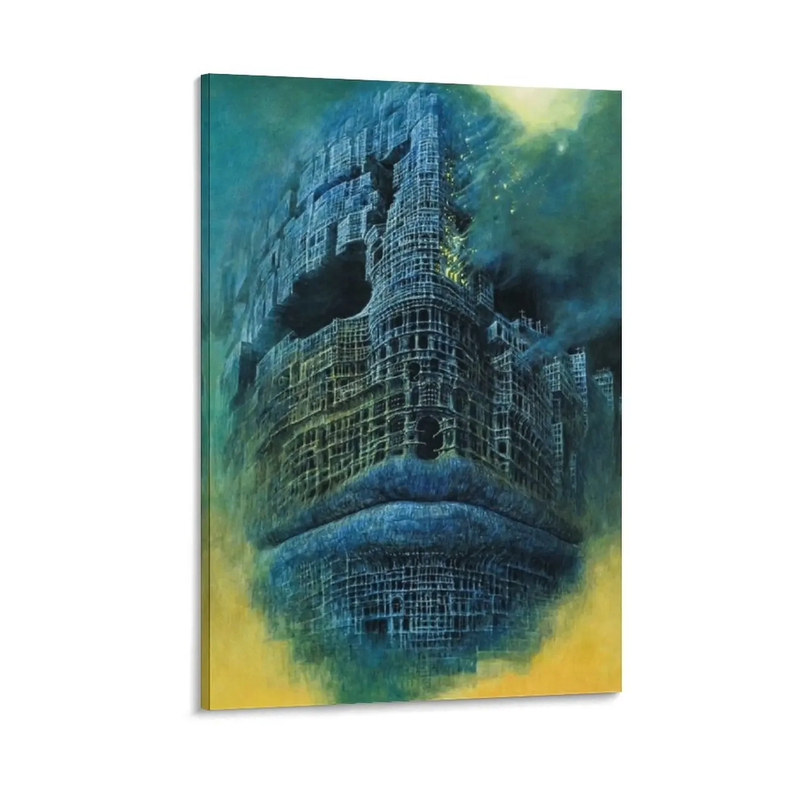 

Untitled (Face), by Zdzisaw Beksiński Canvas Painting Wall posters japanese room decor Paintings