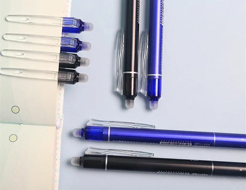 Druckknopf-Radierbarer Gelstift 0,5mm Große Kapazität Radierbare Nachfüllungen Austauschbare Stifte Abwaschbarer Griff Schul- und Bürobedarf Schreibwaren – Detail 4