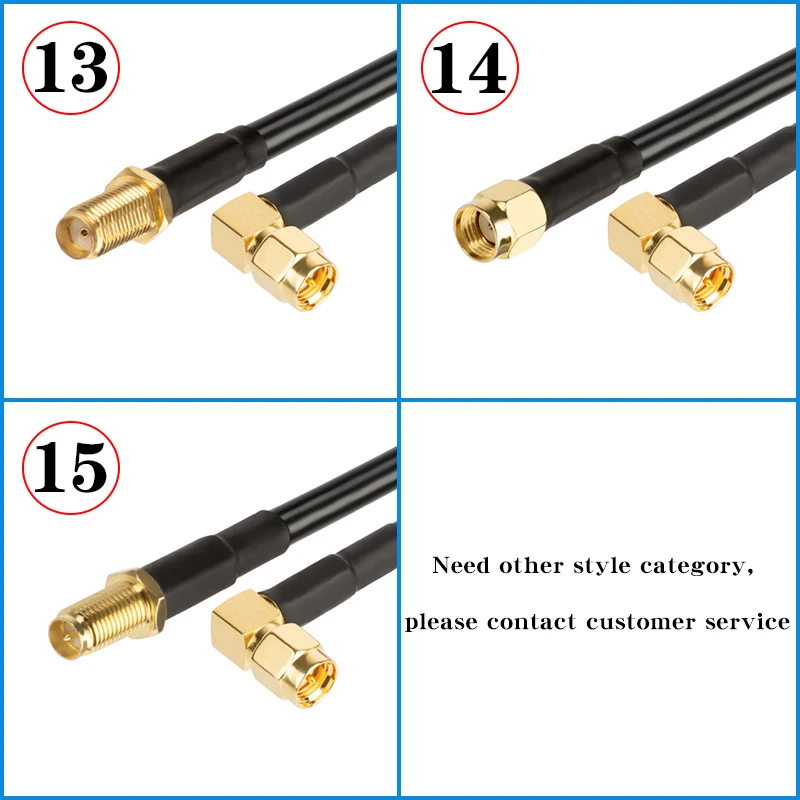 Cable Coaxial RG58 SMA macho a SMA macho hembra, conector Pigtail Coaxial SMA a SMA, línea de cable macho de flexión 0,3 M-30M