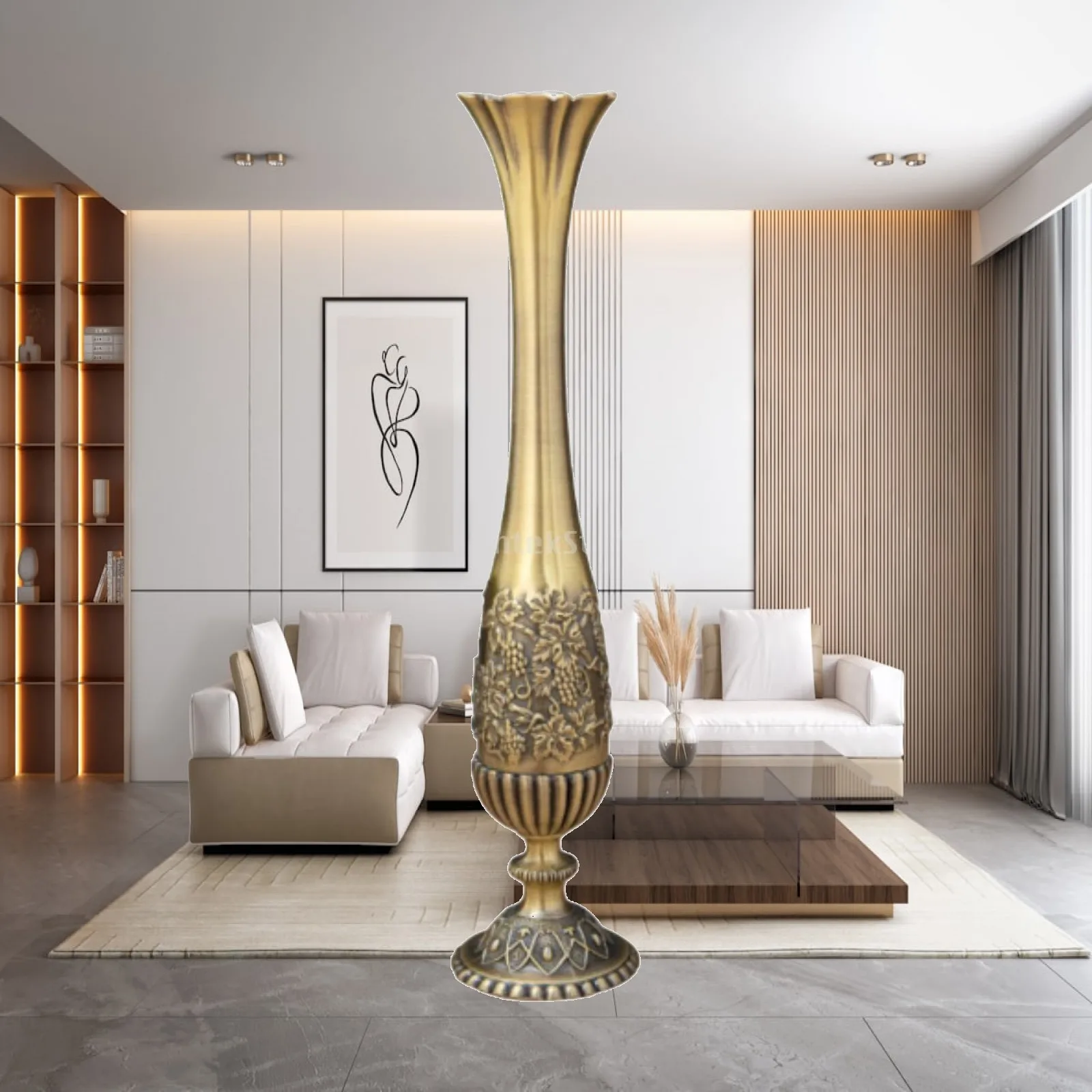 Sleek Metal Alloy Flower Vase Tabletop Decorative Mini Bud Holder Centerpiece for Party Wedding Living Room Office