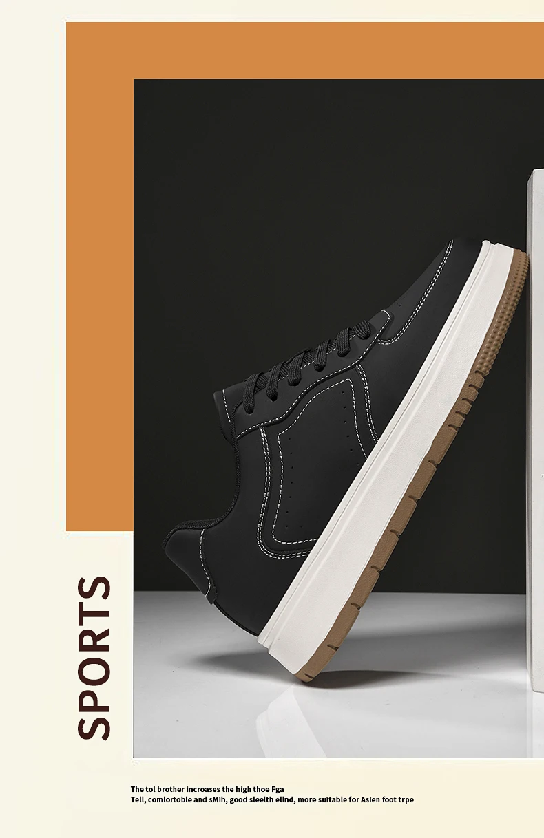 New Height-increasing Shoes for Men: 10CM-8CM-6CM Invisible Height-increasing Sports Shoes, White Sports Shoes, Large Size 37-44