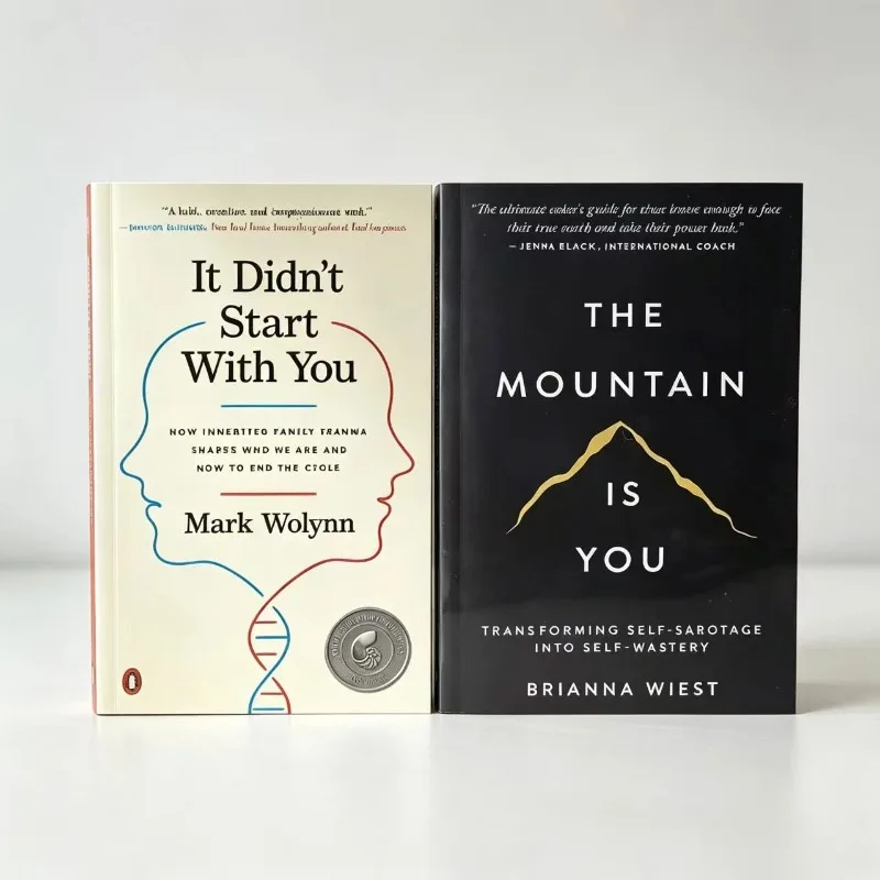 2Pcs Mountain Is You+it Doesn't Start with You. Psychology Self-help Books Set Self-treatment Family Trauma Paperback.