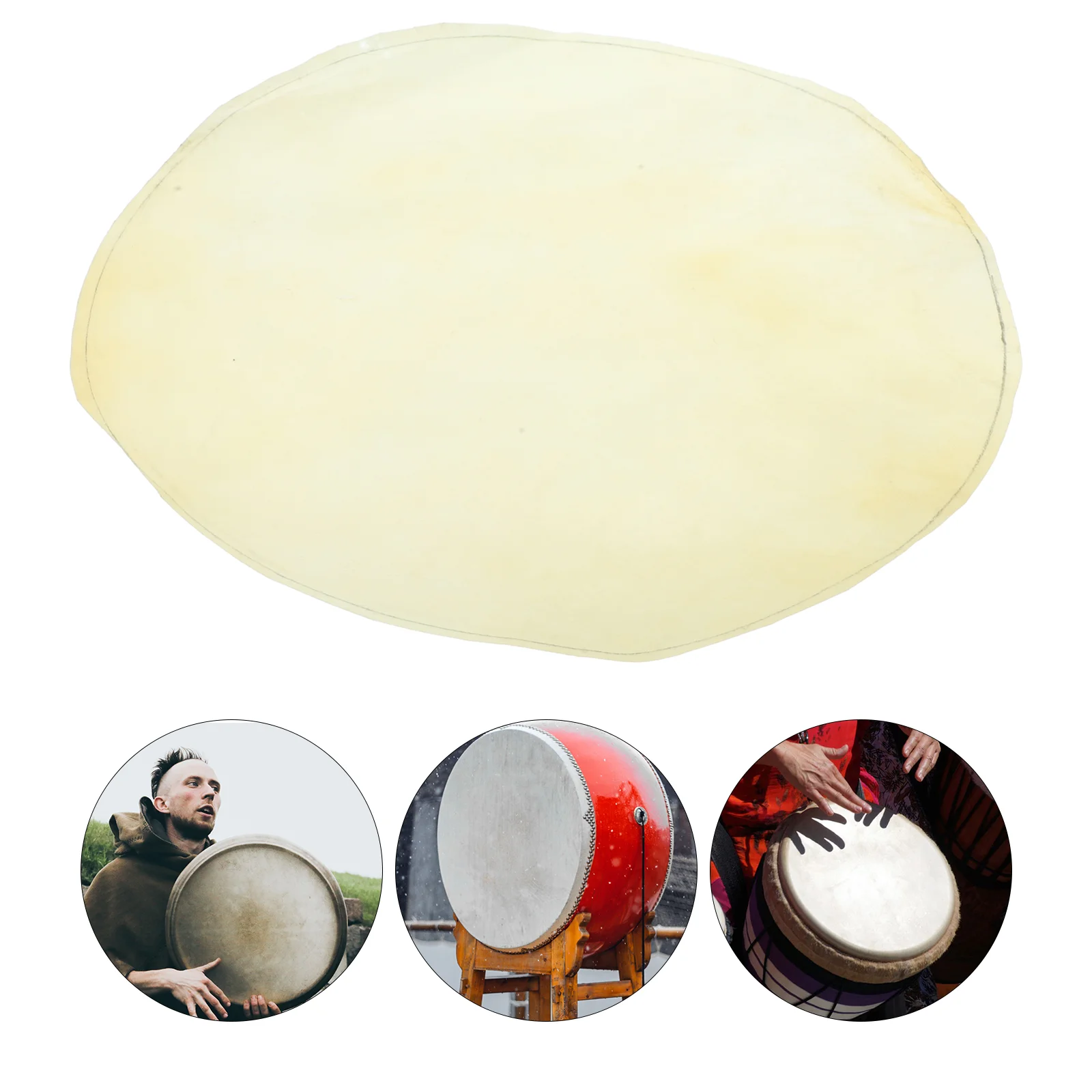 Drum Skin Head Replace Component Leathers Supple Musical Instrument Parts Sheepskin Heads Toddler Child