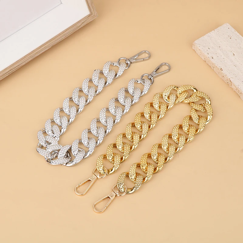 28cm Gold Silver Metal Chain Replacement For Bag Handle DIY Bag Strap Handbag Handle Hardware Accessories