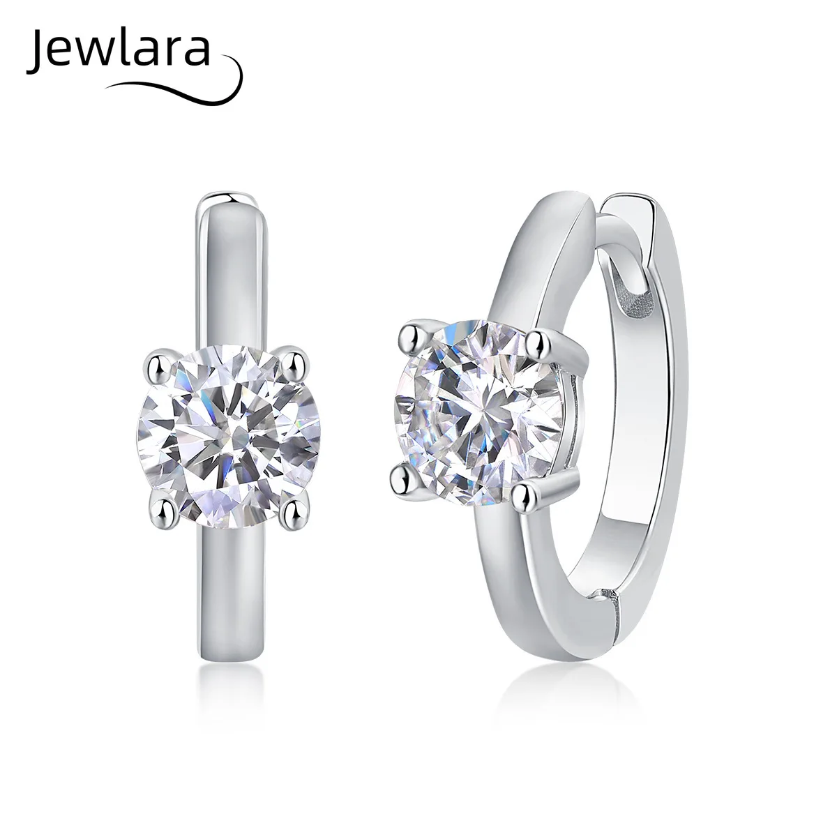 

Модные серьги Jewlara из стерлингового серебра 925 пробы с нелиняющим покрытием, легкий люкс и высокий стиль, круглые серьги с муассанитом