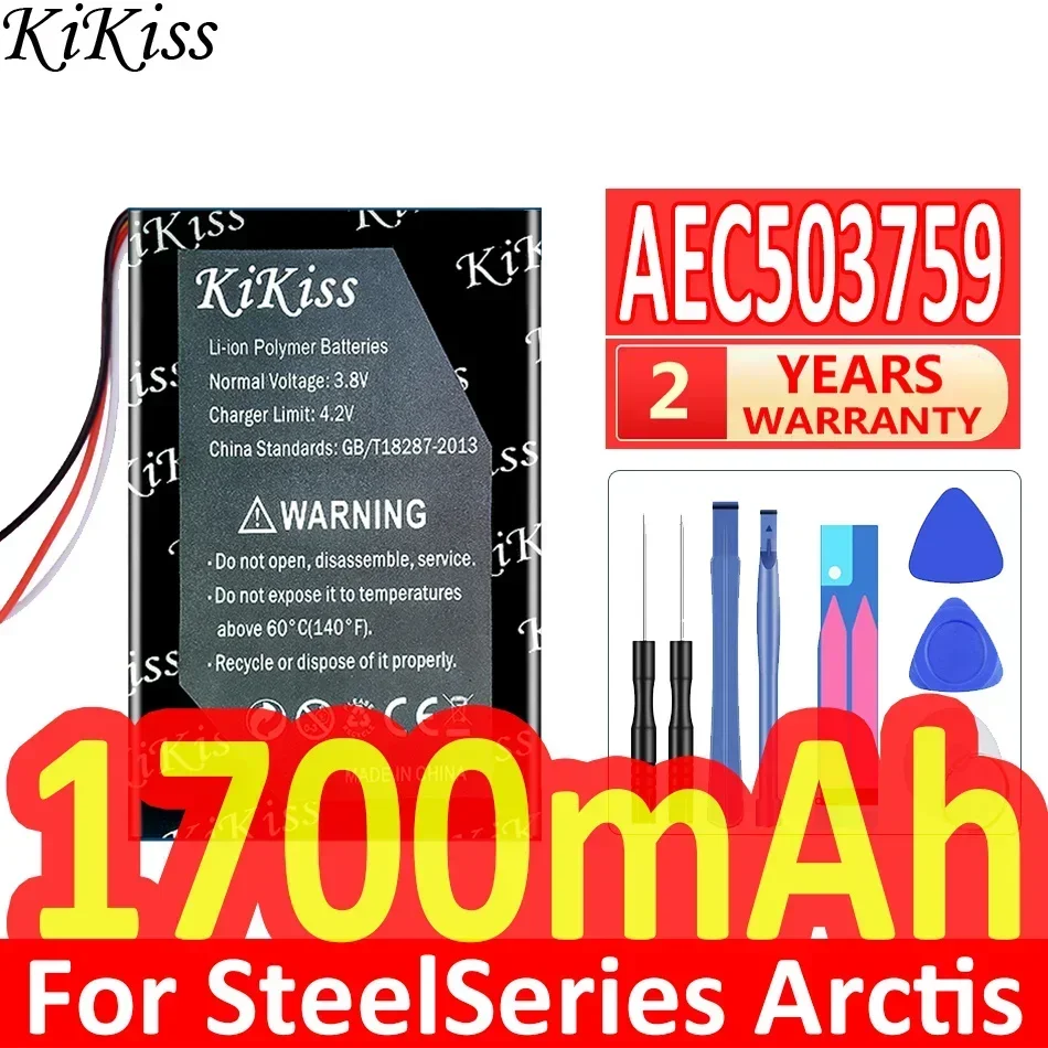 1700mAh KiKiss Powerful Battery AEC503759 For SteelSeries Arctis 1 3 5 7 Arctis1 Arctis3 Arctis5 Arctis7 Digital Batteries