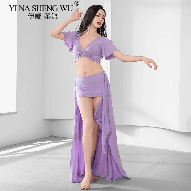 New Belly Dance Costumes Women Soft Comfortable Belly Dance Practice Clothes for Girls Oriental Belly Dancing Training Top Skirt