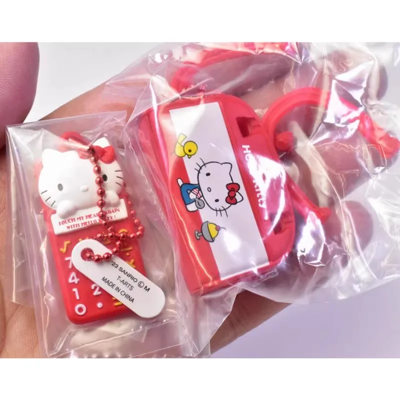 Originale Anime giapponese Gashapon Figure Cute Sanrio Hello Kitty Camera Bag portachiavi portachiavi Kawaii Capsule Toys Gift