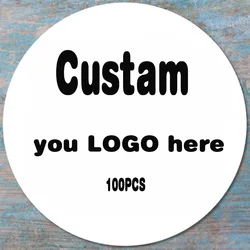 100Pcs custom sticker/wedding sticker/corporate logo transparent sticker/waterproof personalized sticker/kraft paper/