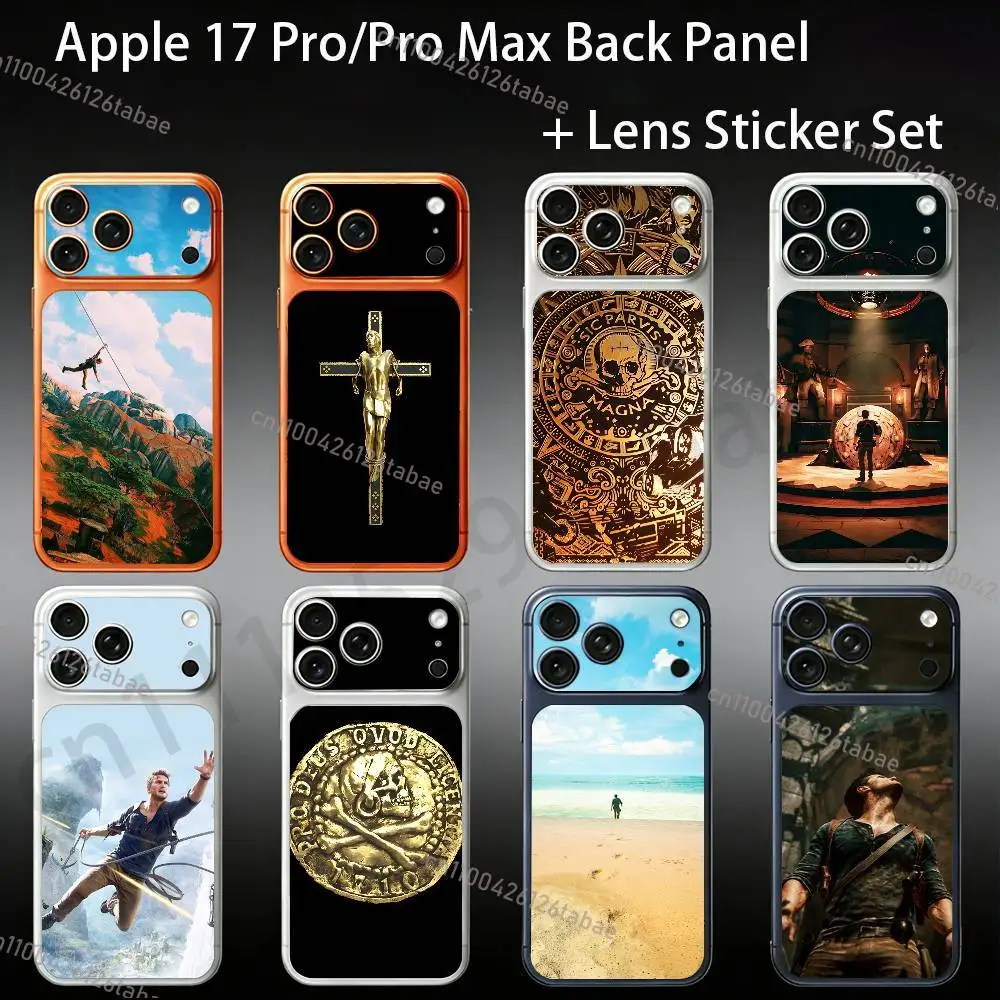 

Sic Parvis Magna Uncharted For iPhone 17pro/proMax Full body Back Cover Decal Skin Colorful Rear Protective Sticker Film