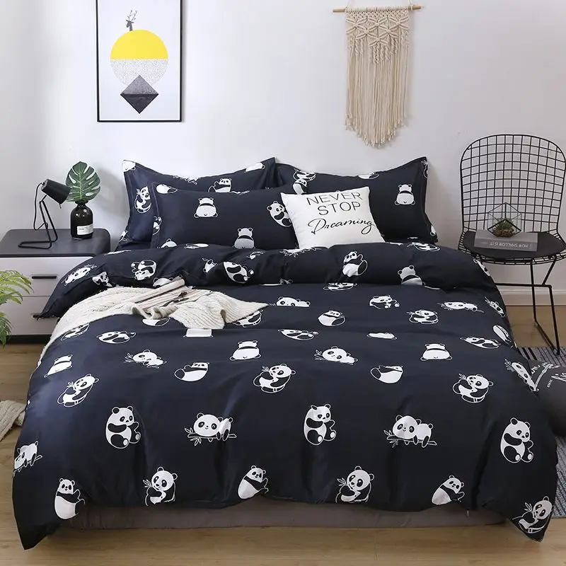 Solstice Home Textile Strawberry Flowers Bedding Set Simple Bed Linens Boy Girl Kid Adult Duvet Cover Pillowcase Flat Sheet Twin