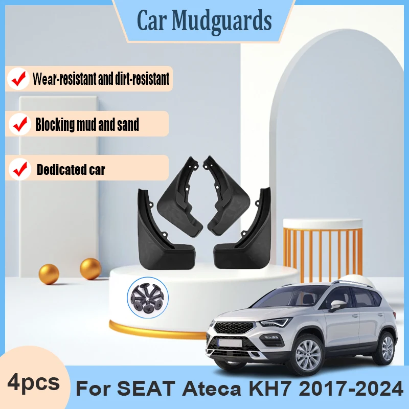 

Car Muds Flap For SEAT Ateca KH7 2017-2024 2018 2019 2020 Splash-proof Guards Flap Mudguards Fender Styling Part Car Accessories
