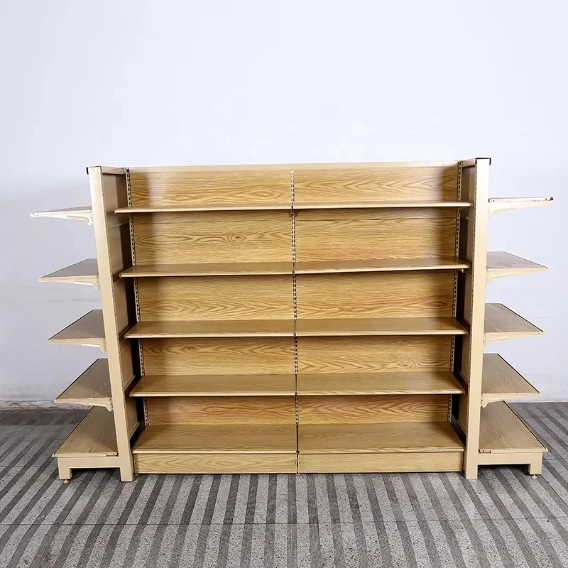 custom.Good Quality Bread Wooden Supermarket Shelf Low Moq Standard Supermarket Shelving
