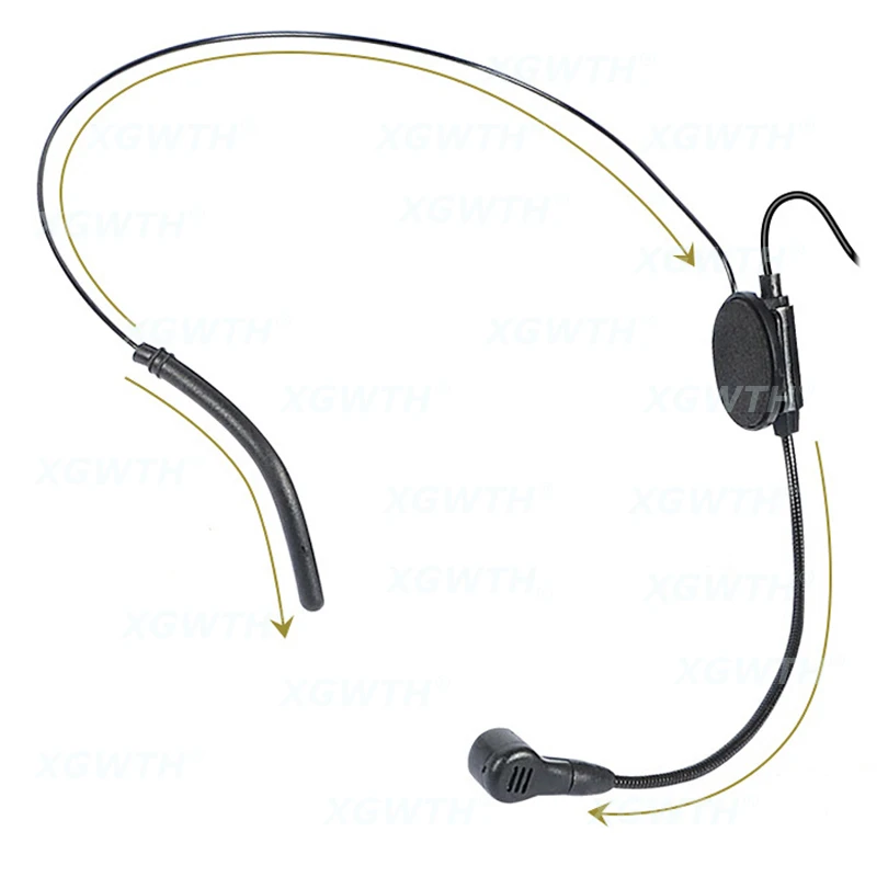 Mikrofon zestawu słuchawkowego z podwójną głowicą ucha dookólny pojemnościowy mikrofon nagłowny do systemu bezprzewodowego Sennheiser Shure AKG MiPro Samson — zdjęcie produktu 3