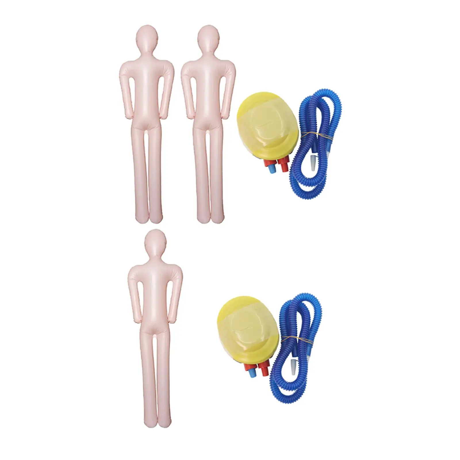 Inflatable Body Mannequin Window Display Theater Prop 148cm Scary Body Decoration for Doorway Corner Bed Haunted Parties