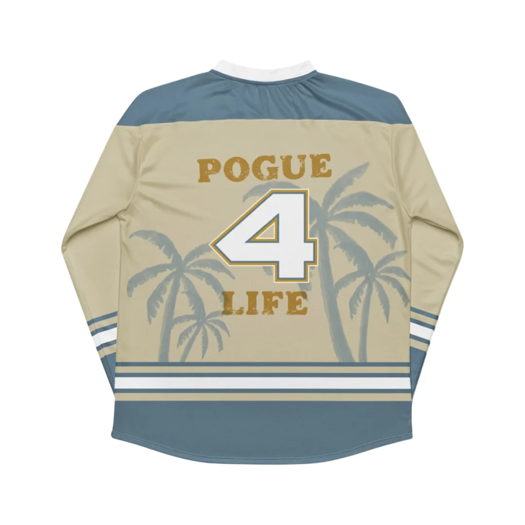 Outer Banks Pogue Life No.4 Hockey Jersey Men's Long-Sleeved Top Summer Outdoor Casual Training Exercise Breathable Quick-drying