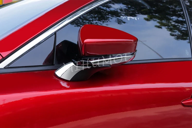 Chrome Side Rearview Mirror Trims Strips Cover For Mazda 3 (BP) Sedan Hatchback 2019 2020 2021 2022 2023 2024