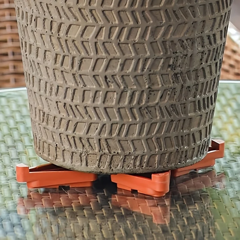 Breathable Flower Pot Feet Durable Plastic Planter Risers for Elevated Drainage & Root Health, Sturdy Bottom Support