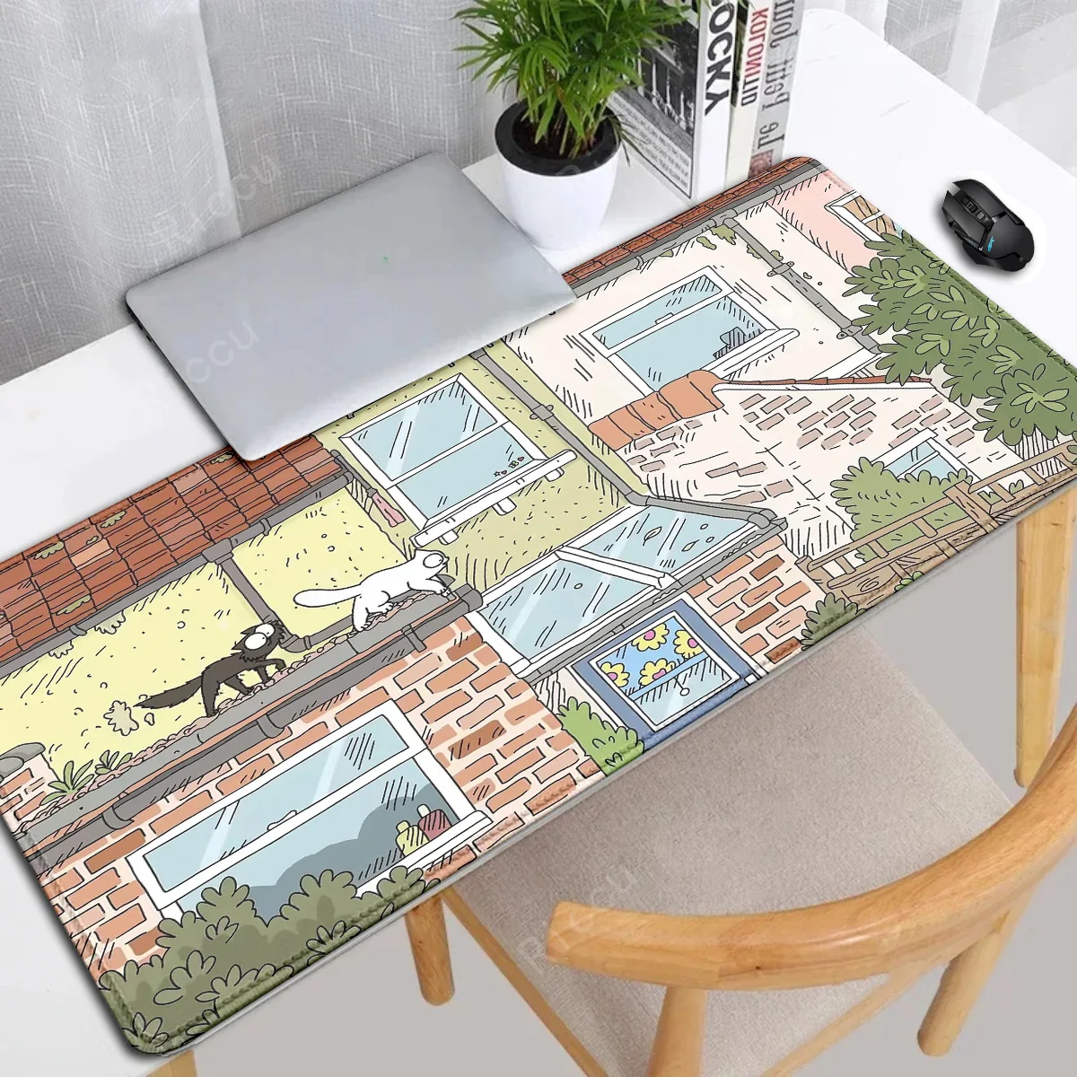 mouse pad Cute black Cat Desk Mat Laptop Pad Carpet Anime Xxl mousepad Company Notebook Gamer Computer Table Gaming Accessories