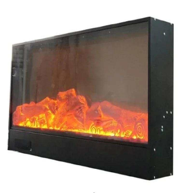 Modern Electric Fireplace LED Flame Heater 1500W Remote Control Steel Material for Hotel Use English Operating
