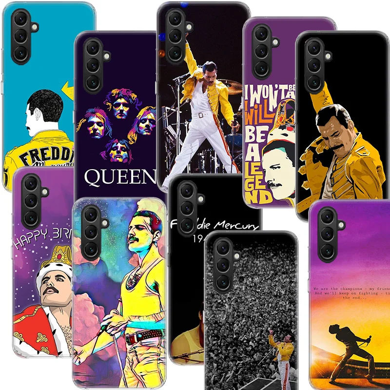 Rock Funky Freddie Mercury Queen Phone Case Samsung A05S A15 A25 A35 A55 A04S A14 A24 A34 A54 Galaxy Note 20 Ultra 10 Lite 9 8 A