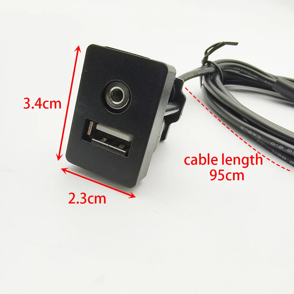 Car CD Changer AUX USB Cable Audio Extend USB/AUX Port for Toyota Corolla 4Runner Highlander Socket