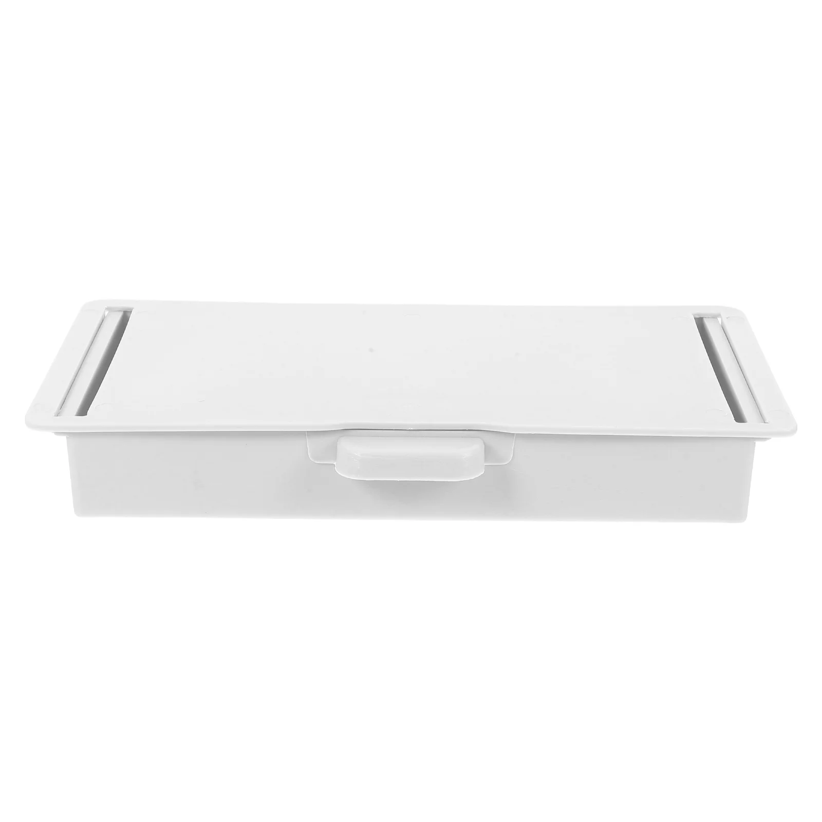 

Cabinet Storage Box Self Adhesive Hidden Desk Organizer Grey Pencil Tray Sliding Drawer Tray Under Table Storage Drawers Nodrill