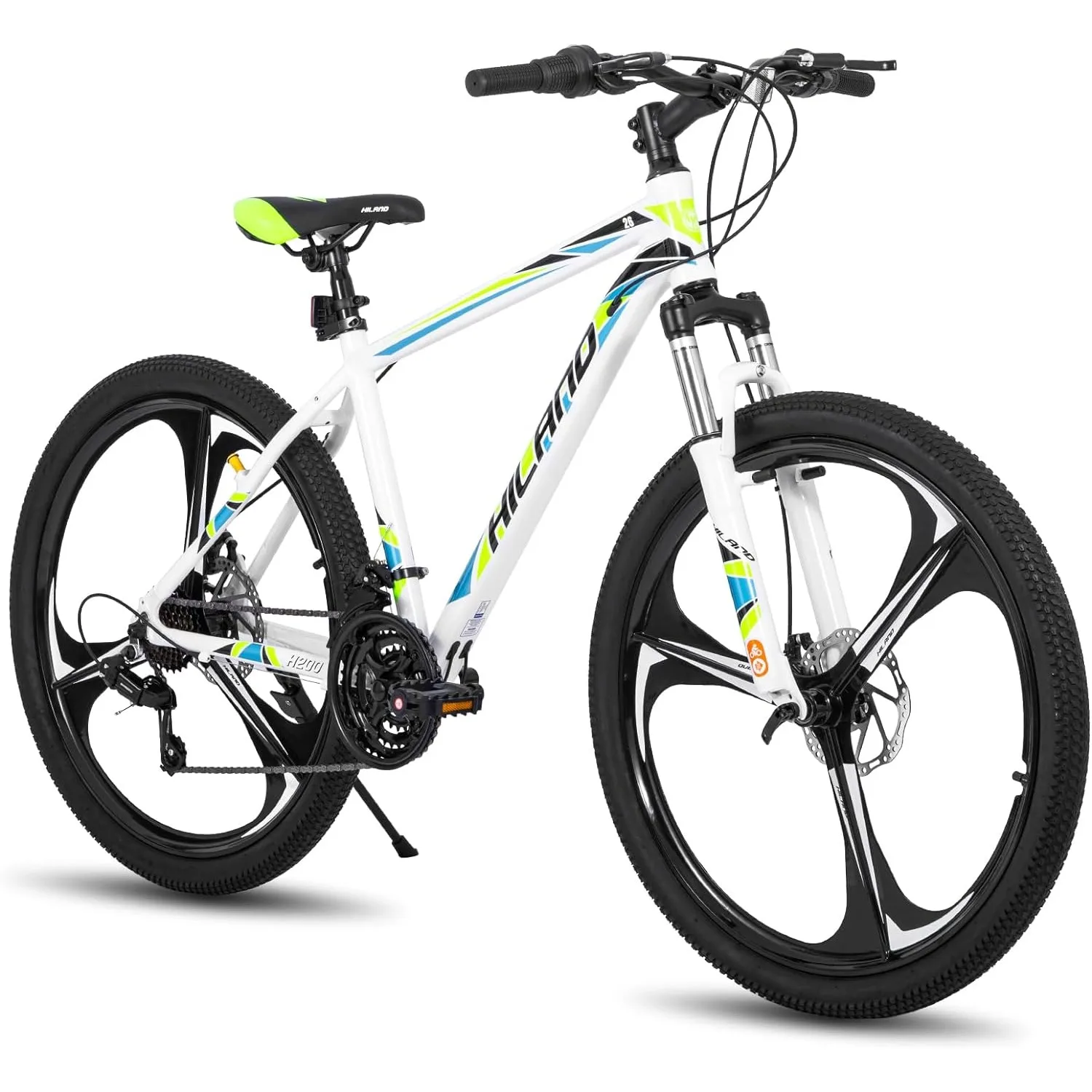 

Hiland Mountain Bike, 3-Spokes,Shimano 21 Speeds Drivetrain,Aluminum Frame 26 In Wheels, Disc-Brake Bike MTB Bicycle