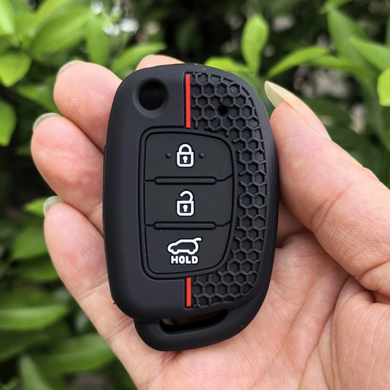 Silikon Autoschlüssel-Hülle für Hyundai Solaris Ix35 Ix45 ELANTRA Santa Fe HB20 Verna HY15/HY20/TOY40 Zubehör FOB – Detail 2