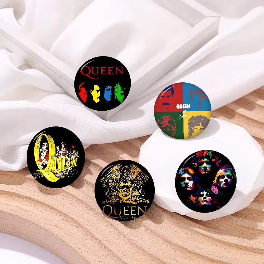 Pop Classic Queen Band Anime Button Pin Handmade Brooch for Clothes Cartoon Badge Backpack Decoration Jewelry Accessories