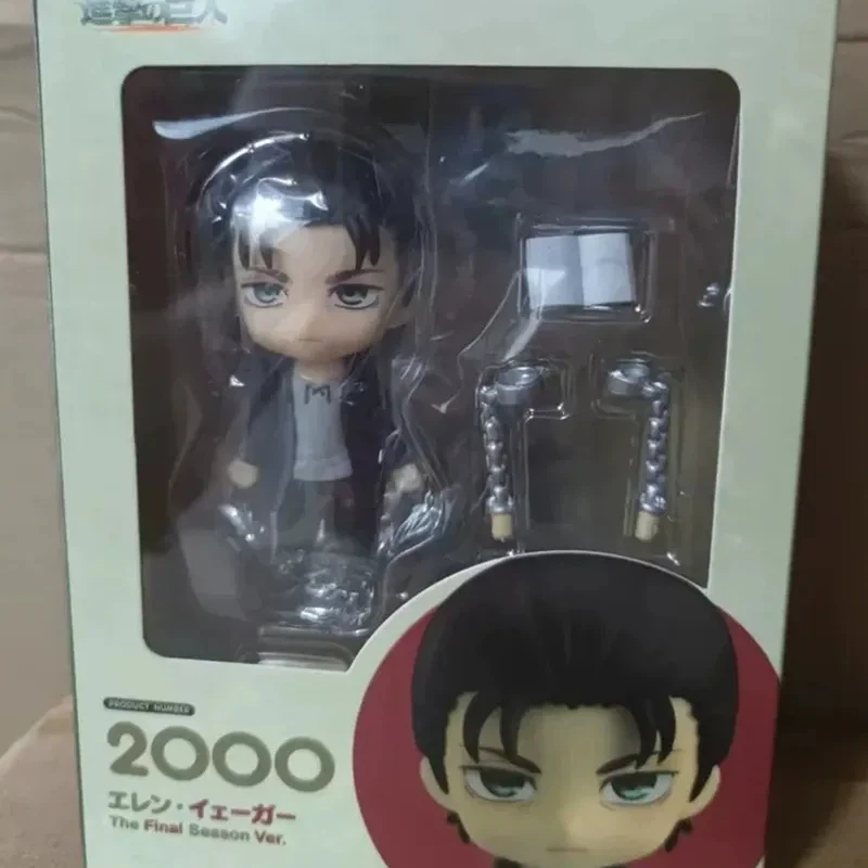 Attack On Titan Eren 2000 Nendoroid Swap Face Action Figures Cute Cartoon Doll Model Toy Figure Desktop Ornament Surprise Gifts view 5